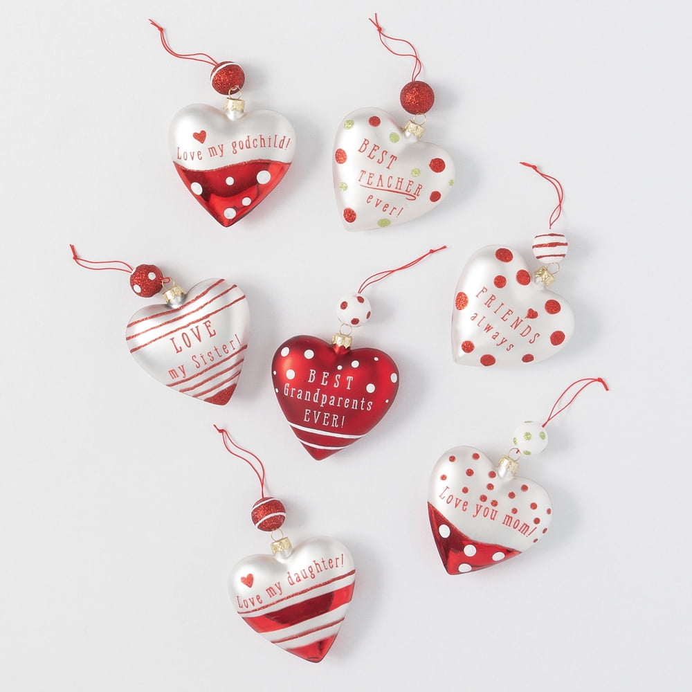 Sullivans Scandi Metal Heart Ornaments Multicolor 4H Metal Set of 3