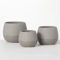 thumbnail image 1 of Sullivans Speckled Gray Two-Toned Ceramic Planters Set of 3, 6"H, 5"H & 4.5"H Gray, 1 of 6