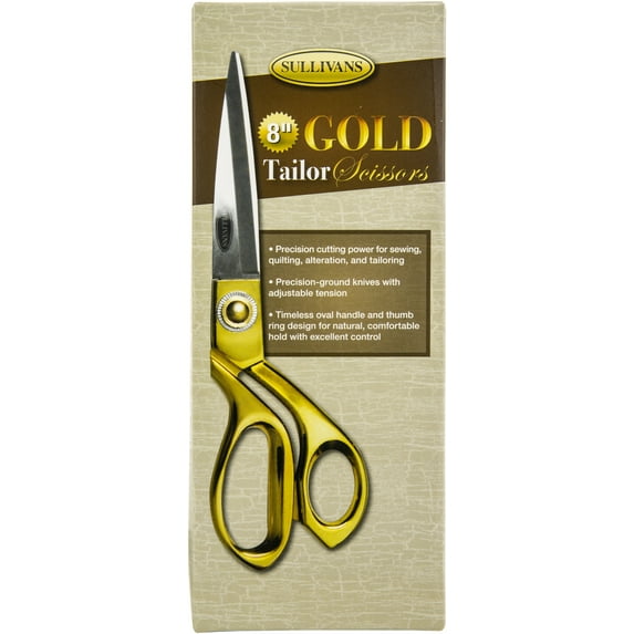 Sullivans Tailor Scissors, 8-Inch, Gold