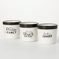 thumbnail image 1 of Sullivans Typography Planter Set of 3, 4.5"H White, 1 of 6