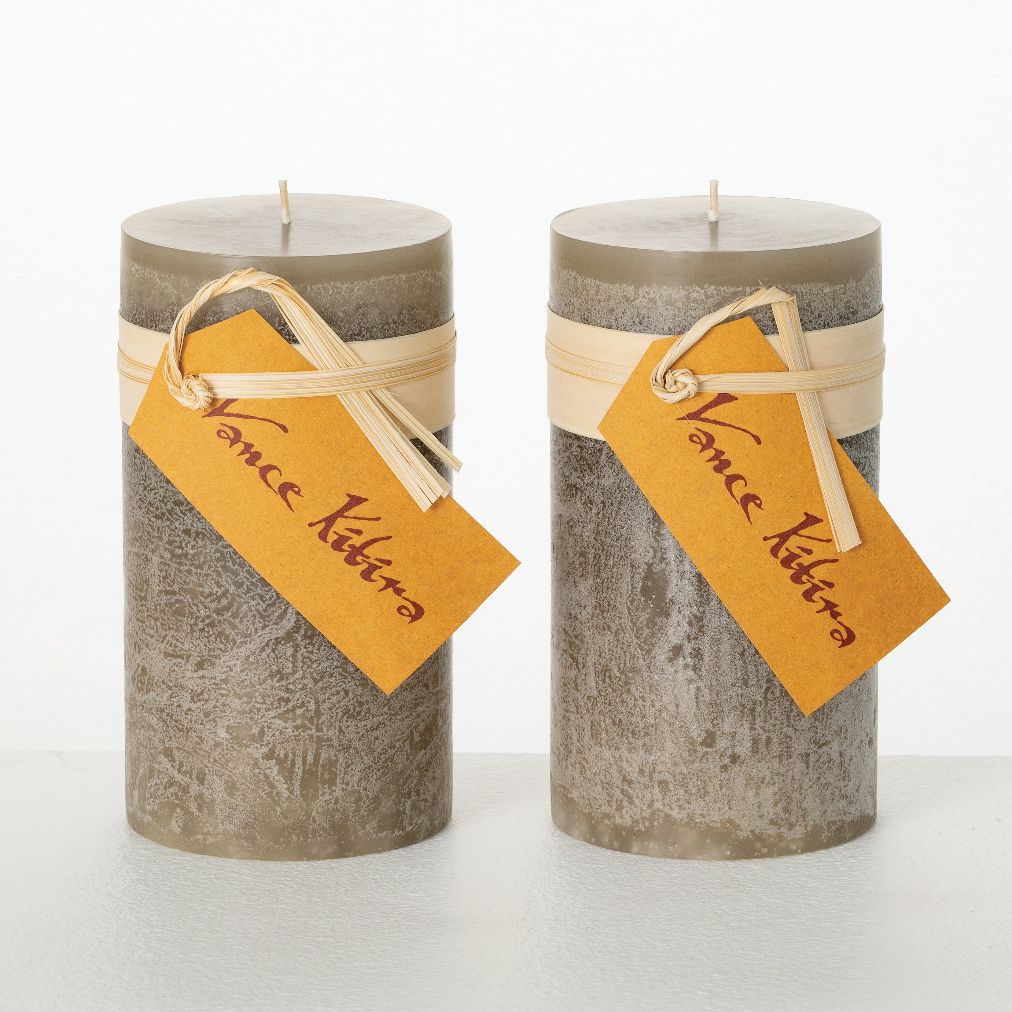 Sullivans Vance Kitira Set of 2 Pillar Candles, CleanBurning