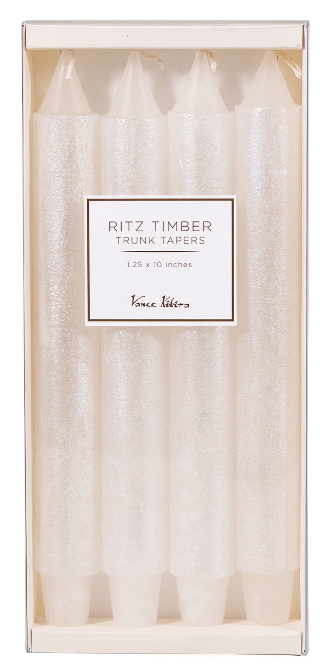 Sullivans Vance Kitira Timber Taper Set of 4 Candles, CleanBurning