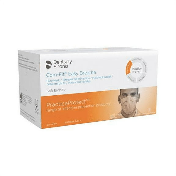 Sultan 20340 ComFit Easy Breathe Earloop Face Masks Blue 40/Bx