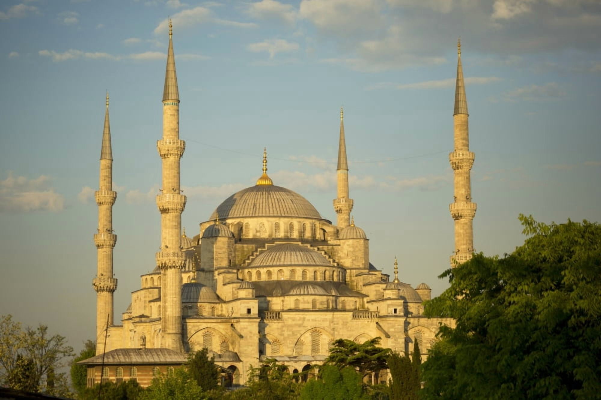Sultan Ahmed Mosque Istanbul Turkey Canvas Art - Ron Dahlquist Design Pics (19 x 12)