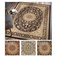 thumbnail image 1 of Sultan Medallion Black Oriental Area Rug 3x12 ( 2'7" x 12' Runner ) Persian Floral Traditional Easy Clean Stain Fade Resistant Shed Free Modern Classic Contemporary Thick Soft Plush Living Dining Room, 1 of 7