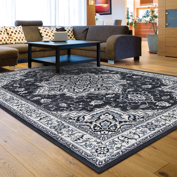 Couristan Sultan Treasures Harish Area Rug, 7'10" x 11'2", Charcoal