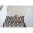 thumbnail image 1 of The Sultans Rugs Stair Treads Collection 9” x 28” Carpet Runner Strips, 100% Polypropylene, Install with Double Adhesive Tape, Pack of 13, Gray & White, 1 of 4
