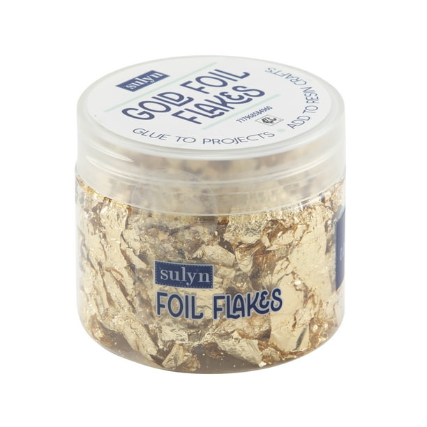 Sulyn 0.07 oz Foil Flakes- Light Gold, Plastic Bottle, Plastic