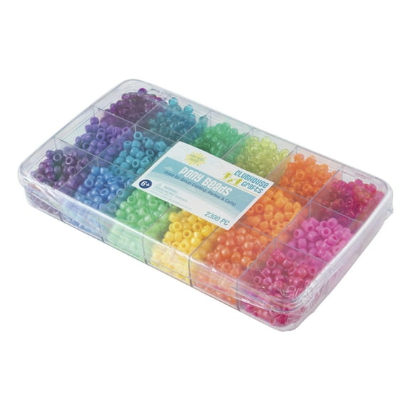 Sulyn Clubhouse Crafts Pony Beads, Assorted Colors, Set of 2300