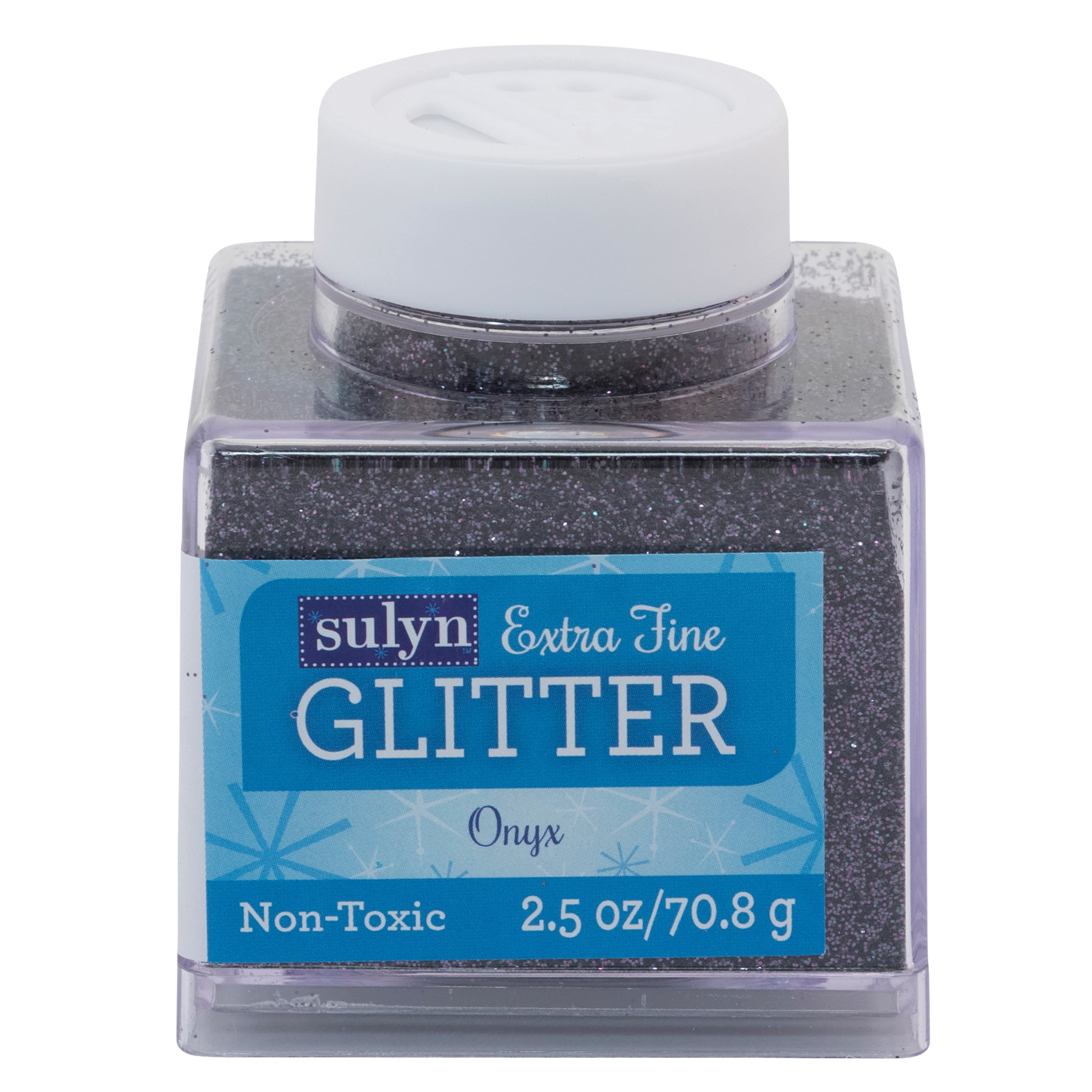 Sulyn Extra Fine Glitter for Crafts, Black Onyx, 2.5 oz 