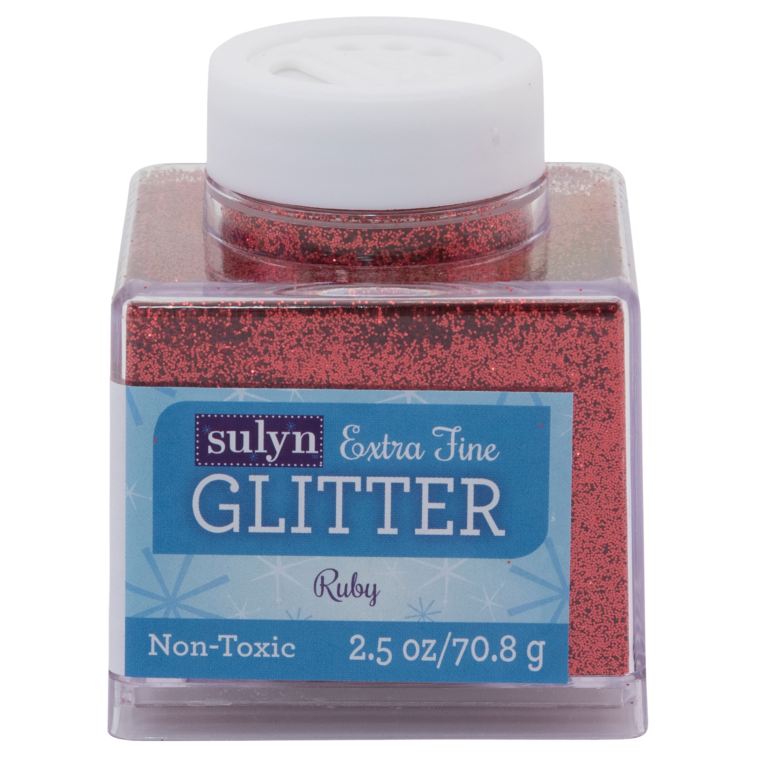Sulyn Extra Fine Glitter for Crafts, Ruby Red, 2.5 oz