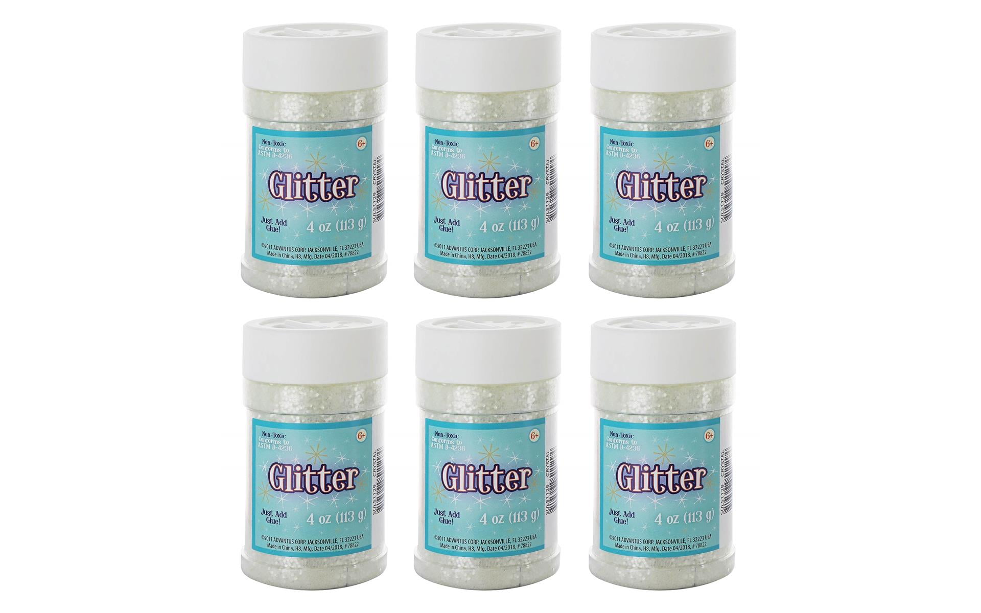Sulyn Glitter 4oz Jar Crystal 6pc