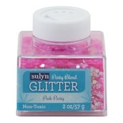 Sulyn Party Blend Glitter for Crafts, Hot Pink, 2 oz