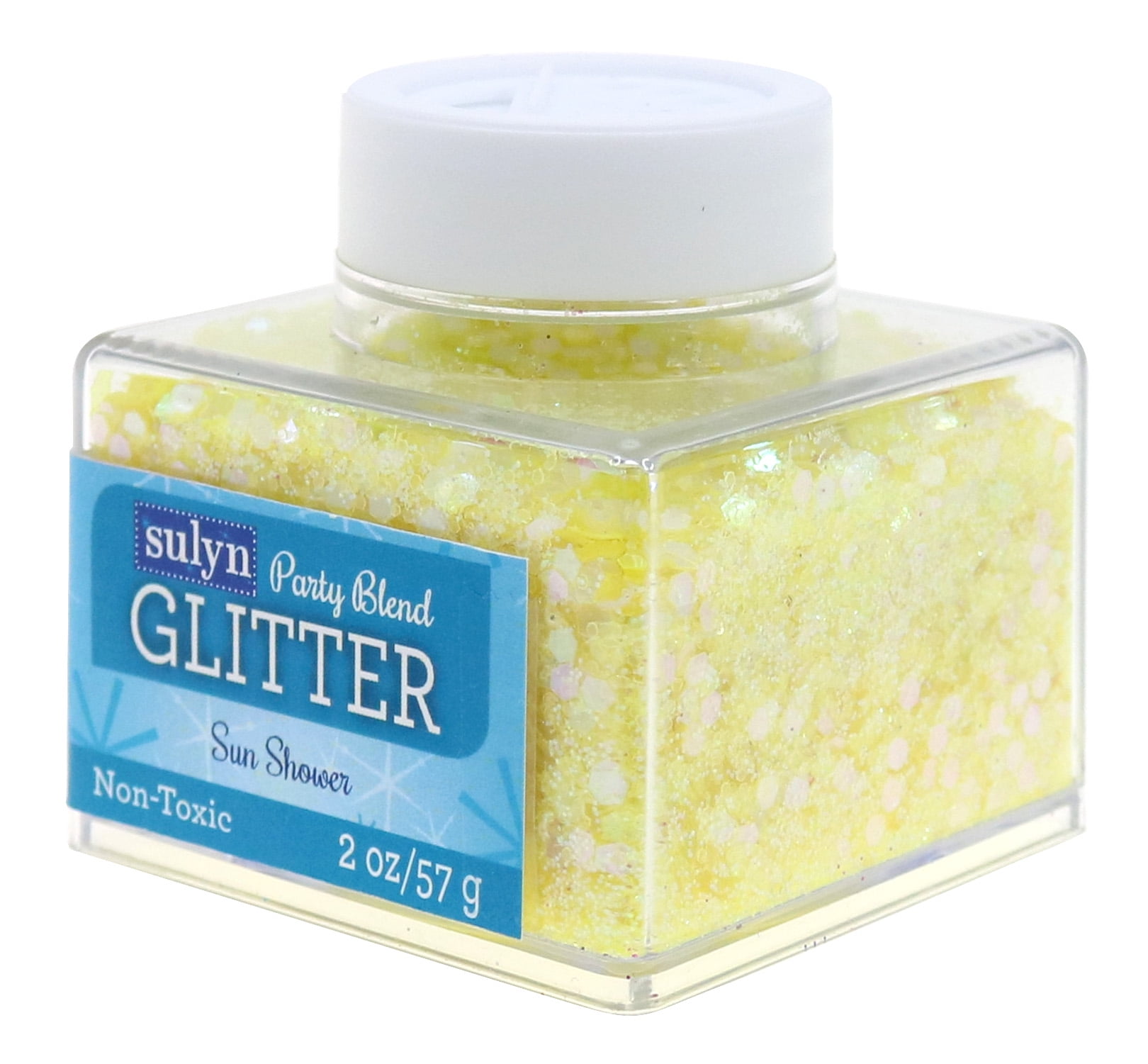 Sulyn Party Blend Glitter for Crafts, Yellow Sun Shower, 2 oz