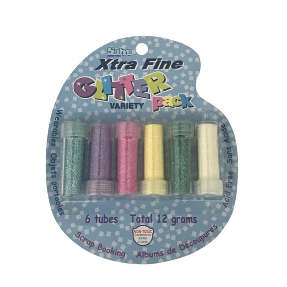 Sulyn Xtra Fine Glitter Variety Pack 6 Tubes
