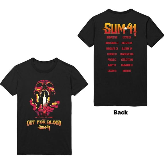 Sum 41 Unisex T-Shirt Out For Blood (Back Print) (X-Large)