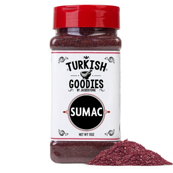 Sumac Seasoning 11ozUMRTby Turkish Goodies - Premium Ground Sumakh for Middle Eastern & Mediterranean Cooking - Zesty, Citrusy Taste for Hummus, Rice, and Salads