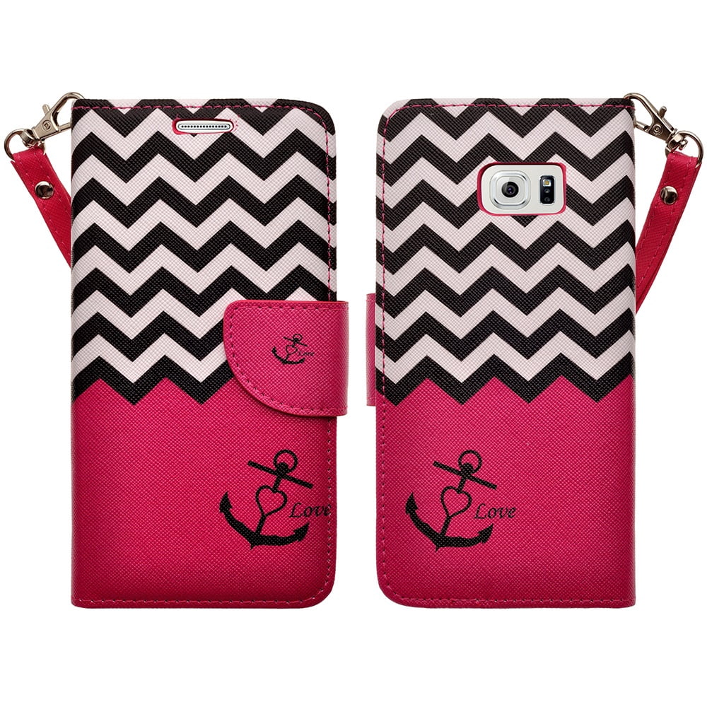 SumacLife Design Portfolio Wallet case Specifically Designed for Samsung Galaxy S6 Edge Plus