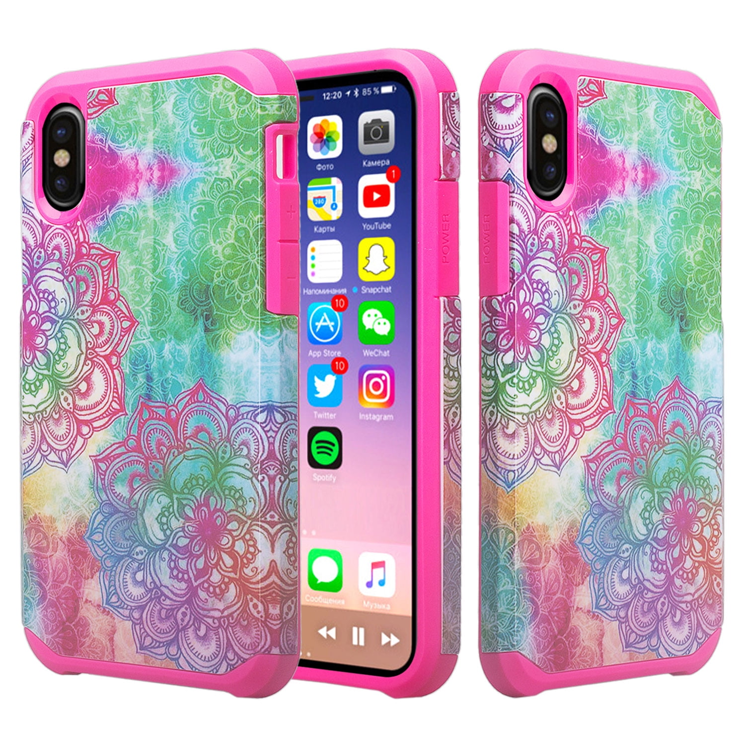Sumaclife Protective Hybrid Design Case for Apple iPhone X Exact Perfect Fit