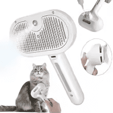 JUELEO 3-in-1 Spray Pet Grooming Comb for Shedding & Hair Removal & Massage,One-Button Self Cleaning Deshedding Tool,Low Noise,for Long Short Hair Dog Cat
