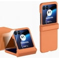 thumbnail image 1 of Sumao Motorala  Moto Razr Plus 2023 Case with Hinge ProtectionHard PC Shell Slim Durable Case(Orange), 1 of 11
