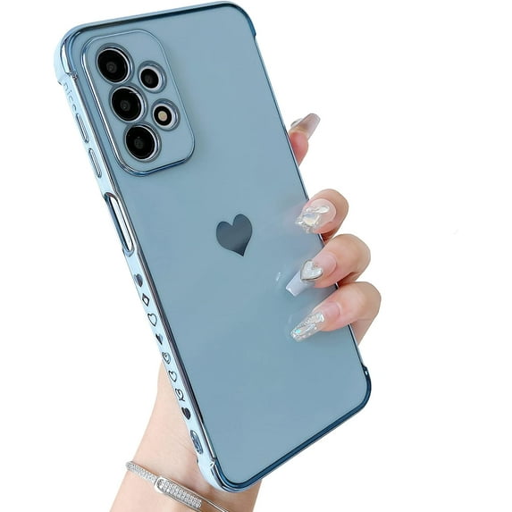 Sumao for Samsung Galaxy A23 5g Cute Soft Protection Protective Lovely Heart Phone Case-Blue