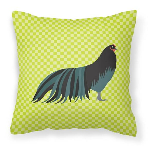 Sumatra Chicken Green Fabric Decorative Pillow - 14 x 14 in.