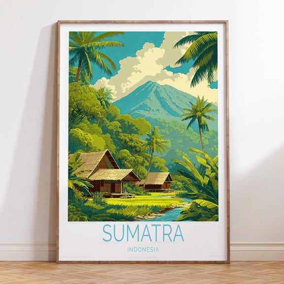 Sumatra Indonesia Scenic Nature Wall Art Unframed Paper Print