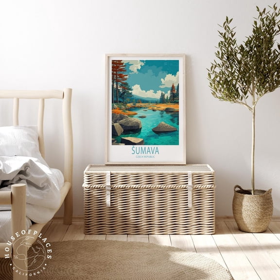 Sumava National Park Czech Republic Wall Art, Unframed Paper Poster 8x10in