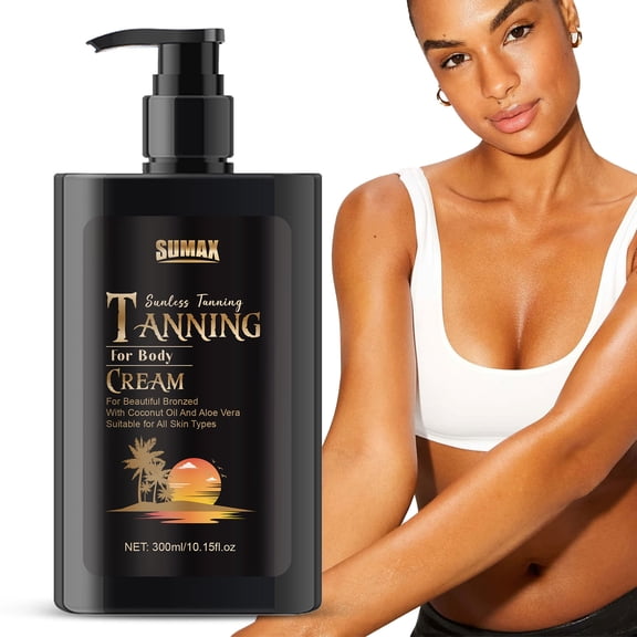 Sumax 300ml Sunless Tanning Lotion - Natural Looking Self Tanner for a Sun-Kissed Glow, Streak-Free & Quick-Drying Formula, Enriched with Moisturizers for Smooth & Even Tan