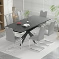 thumbnail image 1 of Sumdeal 62"-78" Modern Mid-Century Dining Table Set with 6 Chairs - Expandable & Stylish for Home, Dining Room, Kitchen, 1 of 7