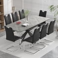 thumbnail image 1 of Sumdeal 62"-78" Modern Mid-Century Dining Table Set with 8 Chairs - Expandable & Stylish for Home, Dining Room, Kitchen, 1 of 7