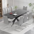 thumbnail image 1 of Sumdeal 62"-78" Modern Mid-Century Dining Table Set with 8 Chairs - Expandable & Stylish for Home, Dining Room, Kitchen, 1 of 7