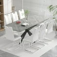 thumbnail image 1 of Sumdeal 62"-78" Modern Mid-Century Dining Table Set with 8 Chairs - Expandable & Stylish for Home, Dining Room, Kitchen, 1 of 7