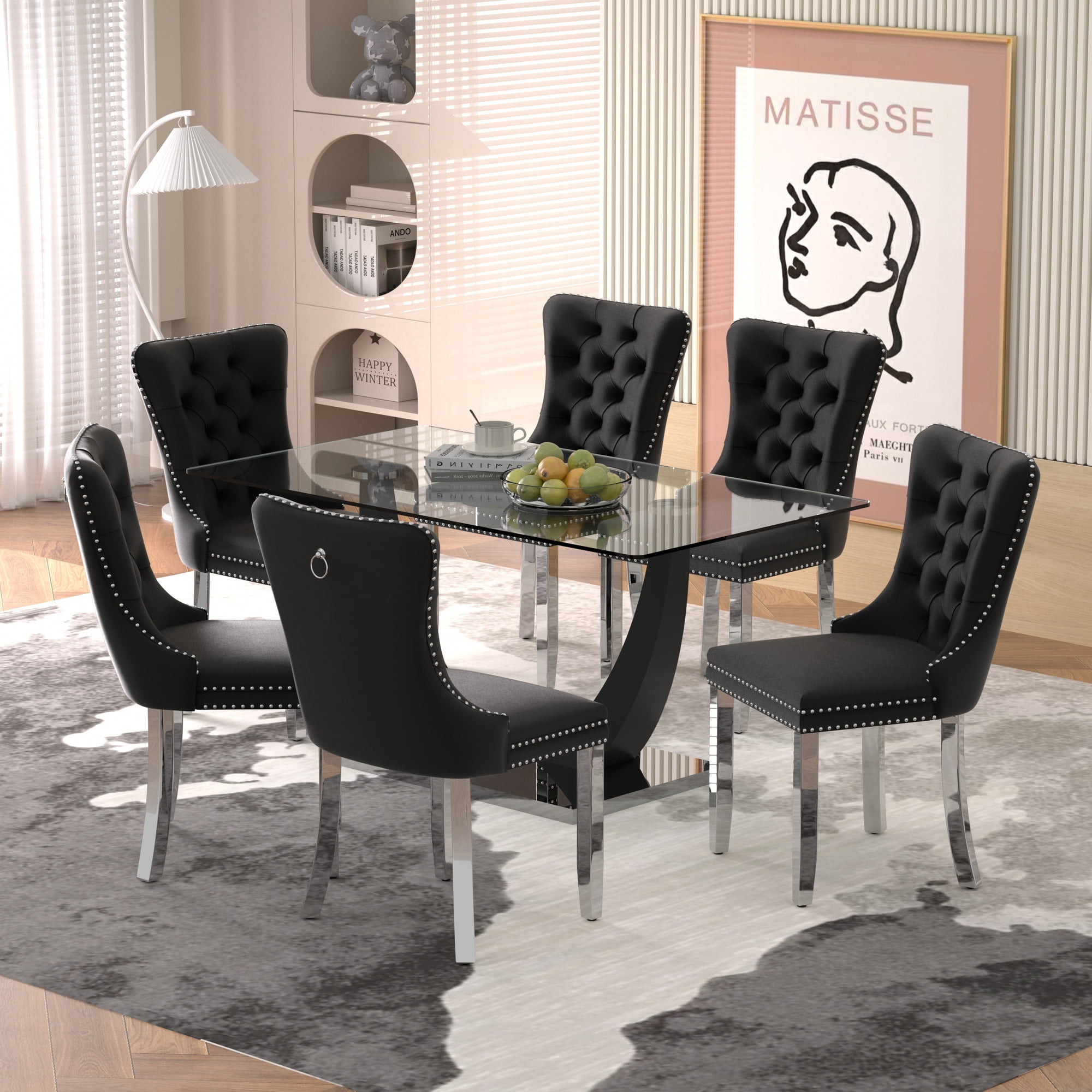 Sumdeal-63-Modern-Glass-Dining