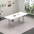 thumbnail image 1 of Sumdeal 71" Luxurious Modern Dining Table for 6-8 People,Silver, 1 of 5