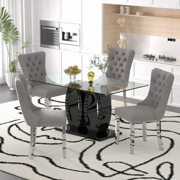 Sumdeal Contemporary 5-Piece Dining Table Set 63