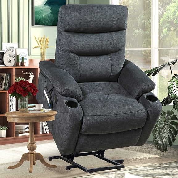 Sumdeal Electric lifting massage chair with heating function for the elderly,Dark Gray
