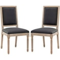 thumbnail image 1 of Sumdeal French Country Dining Chairs Set of 2, Farmhouse Dining Chairs with Square Backrest, Upholstered Dining Chair with Solid Wood Leg for Dining Room Bedroom Kitchen Restaurant, 1 of 7