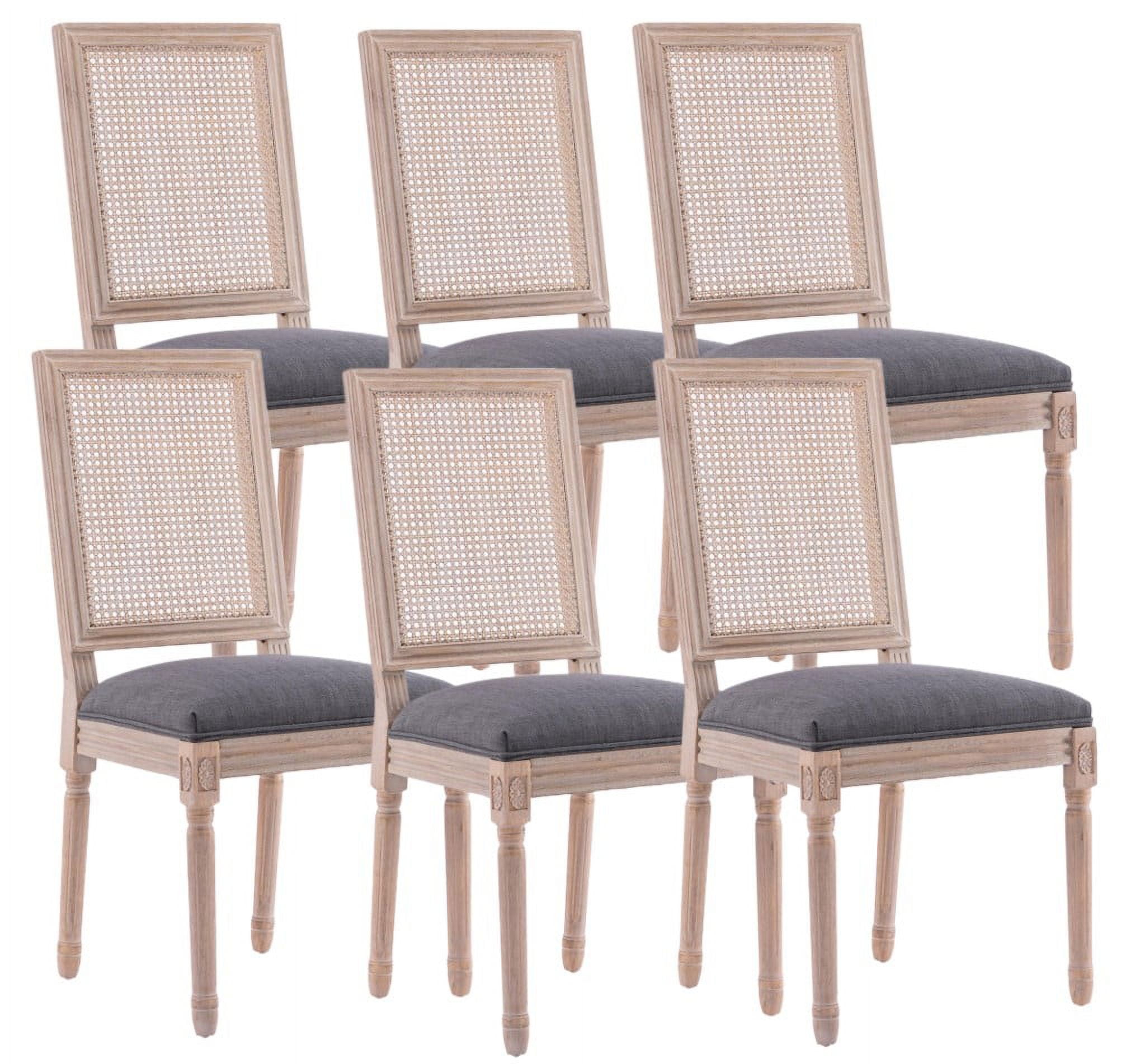 Sumdeal French Country Dining Chairs Set of 6, Farmhouse Dining Chairs ...