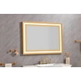 thumbnail image 1 of Sumdeal Mirror Bathroom Mirror 48"X36" Rectangular Aluminum Framed Anti-Fog LED Lighted Wall Bathroom Vanity Mirror with lights,Gold, 1 of 8