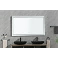 thumbnail image 1 of Sumdeal Mirror makeup Mirror 60"X48" Modern Rectangular Aluminum Framed Anti-Fog LED Lighted Wall Bathroom Vanity Mirror with Lights,Black, 1 of 6