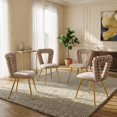 thumbnail image 1 of Sumdeal Modern Dining Chair Sets, 2/4/6-Piece Sets,Fabric Upholstered Chairs, Gold Iron Legs, Soft Seats, Ergonomic Backrest Support, Suitable for Dining Rooms, Living Rooms, Cafes, and Offices, 1 of 6