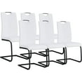 thumbnail image 1 of Sumdeal Modern Dining Chairs, PU Leather Side Dining Room Chairs Set of 6,White, 1 of 9