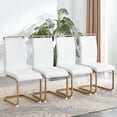 thumbnail image 1 of Sumdeal Modern Dining Chairs Set of 4,Modern Dining Chairs with C-Shape Metal frame leg with High Density Sponge Leather,Dining Chairs for Dining Room,Kitchen,Living Room, 1 of 7