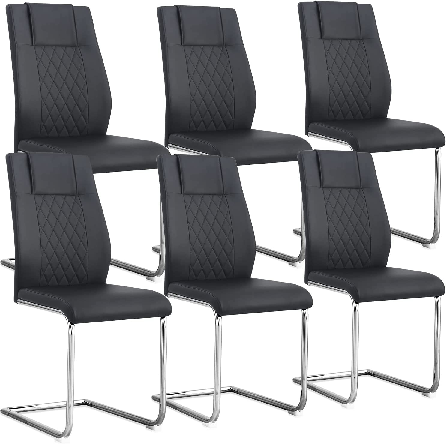 Sumdeal Modern Dining Chairs Set Of 6 Dining Chairs Metal Kitchen Sumdeal Modern Dining Chairs Set Of 6 Dining Chairs Metal Kitchen Chairs With Leather Padded Seat High Back Dining Chairs Set Of 6 Black 7f383b7f 9b81 469d A1b5 898ed021ab1f.8856aa6b2f693a9d878aad2a0b21f266