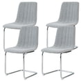 Sumdeal Modern Flannelette Simple Light Luxury Dining Chair with C ...