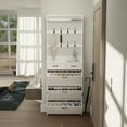 thumbnail image 1 of Sumdeal Modern Shoe Cabinet with Storage Drawers,White, 1 of 10
