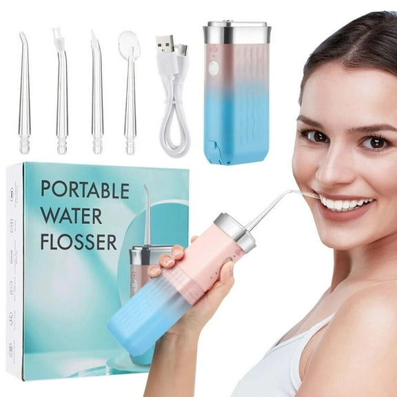 Sumei Water Dental Flosser Pick for Teeth, 180ml Portable Oral Irrigator, Electric Flossing Cleaner