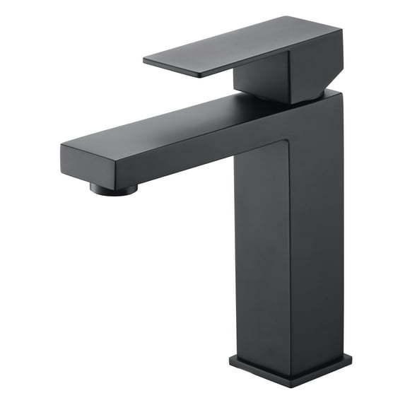 Sumerain Bathroom Faucet Single Hole Matte Black Lavatory Faucet